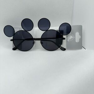 Black Round Sunglasses with Mouse Ears